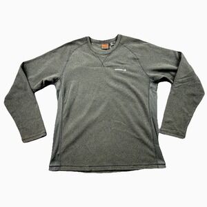 Merrell Fleece Sweatshirt Mens Large Green Pullover Soft Outdoor Crew NWOT